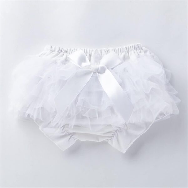 Newborn Girls Tutu Bloomers Tulle Tiered Bowknot Bloomer Shorts Infant Summer Cute Bloomer Shorts - Image 2