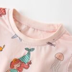 Toddler Girls Summer Short Outfits Clothes Set Kids Cute Unicorn Bunny Rainbow Animal Print Short Sleeve Cotton T-Shirt Tops and Shorts 2 Piece Crewneck Clothing Set Age 1-7 Years Old - Image 2