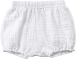 Toddler Baby Boys Girls Bloomers Shorts Kids Cute Solid Color Lightweight Breathable Cotton Linen Shorts Infant Baby Diaper Cover Summer Loose Harem Short Underwear