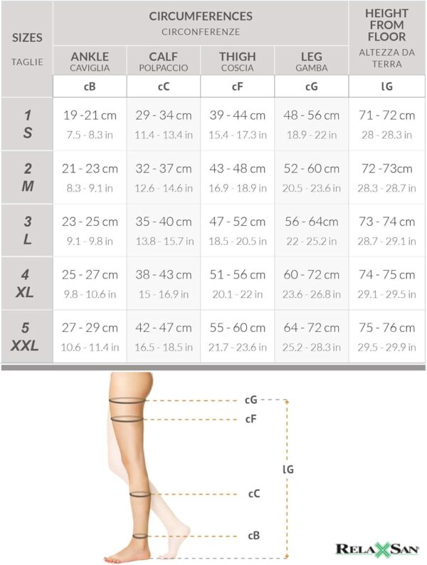 Relaxsan M2190A Soft microfibre open-toe medical compression maternity tights - Class 2 (23-32 mmHg) - Image 2
