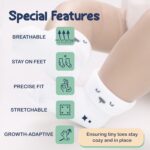 Organic Cotton Baby Socks, 12 Pairs, Unisex 0-6M - Soft, Hypoallergenic Newborn & Infant Socks - Baby Girl & Boy Gifts (UK, Age, 0 Months, 6 Months, Blue - Gray - White) - Image 4