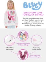 Bluey Sweatshirt | Girls Sweatshirt with Sequins | 100% Cotton Girls' Sweatshirts | Ages 18 Months to 8 Years - Image 7