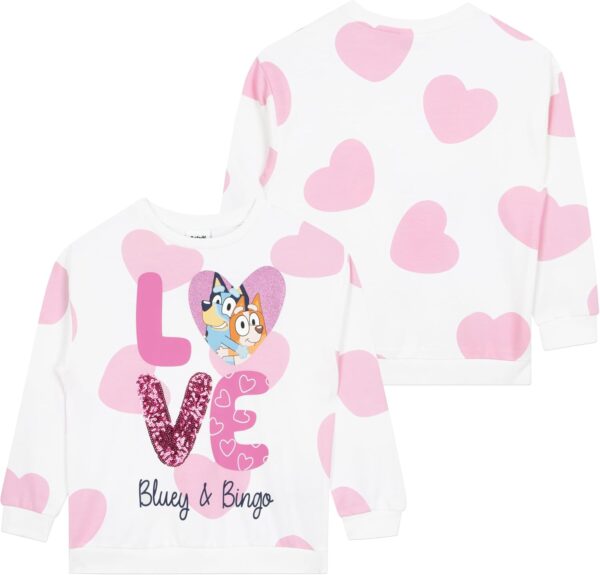 Bluey Sweatshirt | Girls Sweatshirt with Sequins | 100% Cotton Girls' Sweatshirts | Ages 18 Months to 8 Years - Image 8