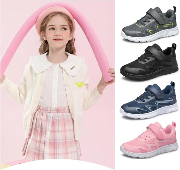 LOUSST Kids Trainers Boys Girls Tennis Shoes Running Shoes Athletic Walking Shoes Breathable Lightweight Child Sneakers for Toddler/Little Kid/Big Kid - Image 2