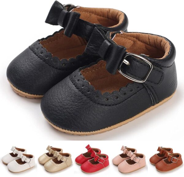 Spring and Summer Children Baby Toddler Shoes Boys and Girls Casual Shoes Flat Bottom Light Solid Color Bow Buckle Comfortable Born Shoes - Image 3