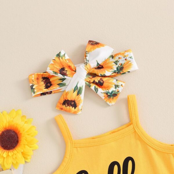 Dubute Newborn Baby Girl Summer Clothes Sleeveless Romper Bodysuit + Floral Bloomers Short + Headband Infant 3Pcs Outfit - Image 4