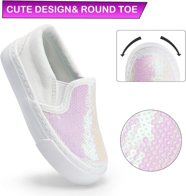 Unisex Kids Canvas Shoes Toddlers Sneakers Breathable Slip-on Trainers Pumps Plimsoles for Boy and Girls - Image 2
