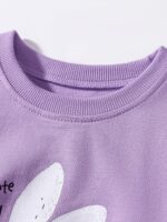 Toddler Girls Summer Short Outfits Clothes Set Kids Unicorn Bunny Animal Print Short Sleeve Cotton T-Shirt Dresses Tops and Shorts 2 Piece Crewneck Sleeveless Clothing Set Age 1-7 Years Old - Image 3