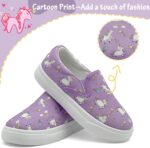 maxvinci Kids Slip On Canvas Shoes Girls Boys Casual Trainers Breathable Flat Sneakers Pumps Plimsoles with Cartoon Pattern Print - Image 2