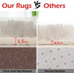 GISIONLARI Rugs Living Room Soft Bedroom Rug Fluff Area Rugs Shaggy Carpets Non-Slip Modern Luxury Fur Carpet for Kids Room Comfy Home Decor Floor Mat (Black Grey, 80 x 150 cm) - Image 2