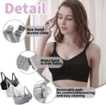 3 Pack Women's Nursing Bra, Night Sleep Nursing Bra Maternity Bra Sleeping Bra with Removable Breast Pads and Extenders Seamless Wire Free Maternity Bra - Image 2