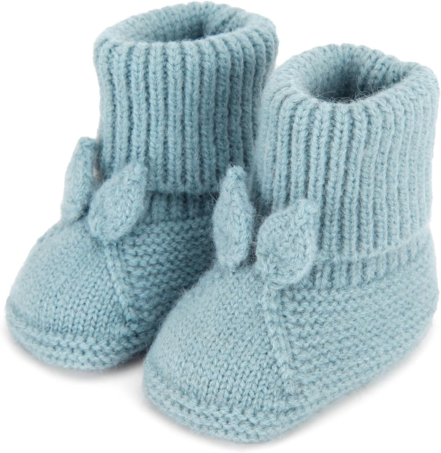 1745193587_714ahyHBw4L._AC_SL1500_.jpg Loyfoky Baby Booties Newborn Babe First Walkers Knit Boots Warm Knit Crib Shoes Crochet Soft Infant Sock for Boy Girl - Image 1