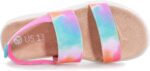 MIXIN Girls Sandals Open Toe Flat Sandals summer shoes for Big Kids Multicolor Size 1 - Image 2