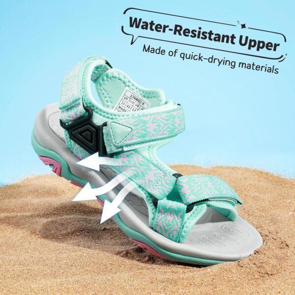 DREAM PAIRS Boys Girls Sandals Sports Outdoor Athletic Sandals for Kid Adjustable Strap Open Toe Summer Sneakers - Image 2