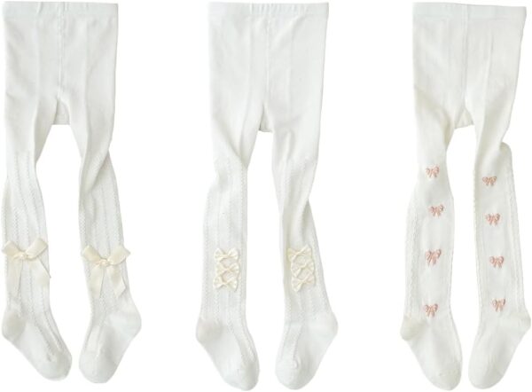 CHUNG Baby Girls Toddlers Infant Thin Mesh Tights Newborn Bowknot Stockings Leggings 0-5Years for Summer - Image 2