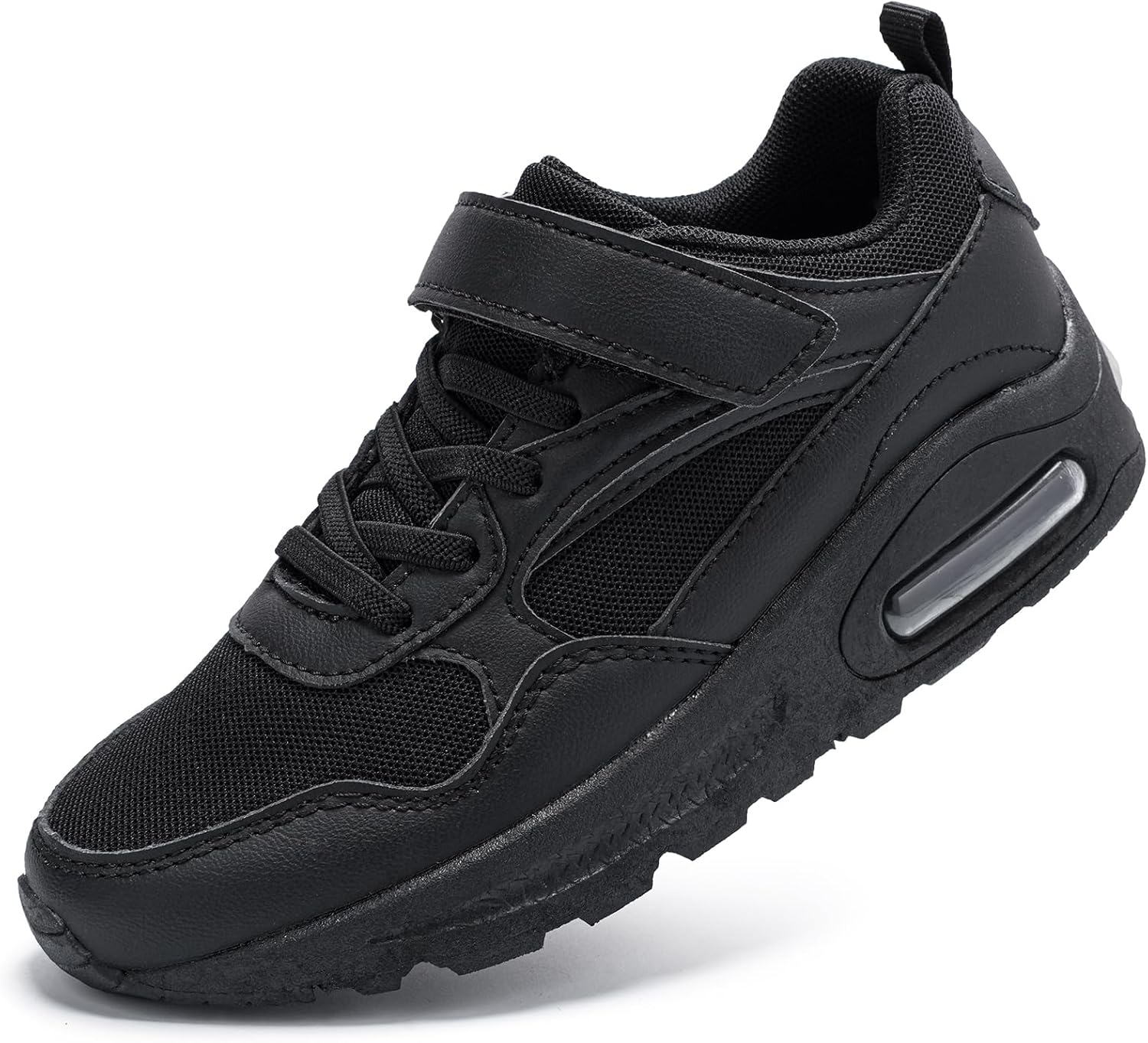 1745259196_71h2ZuH10SL._AC_SL1500_.jpg Kids Trainers Boys School Shoes Hoop and Loop Air Cushion Running Shoes - Image 1