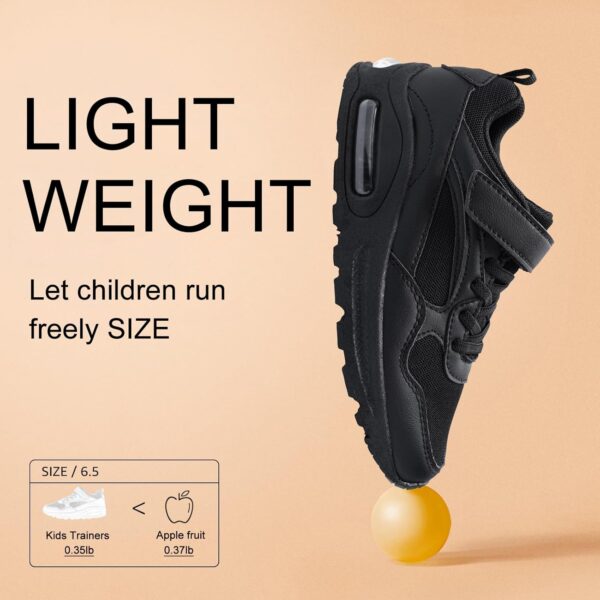 Kids Trainers Boys School Shoes Hoop and Loop Air Cushion Running Shoes - Image 4