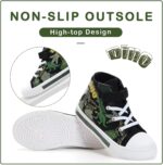 Kids Light Up Trainers, Boys Girls High Top Pumps Flashing Sneakers Toddler Easy Fasten Canvas Shoes - Image 2