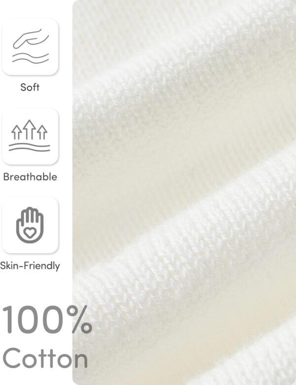 Domee Girls Knitted Cardigan Cotton Bolero Shrug Long Sleeve Solid Colour - Image 4