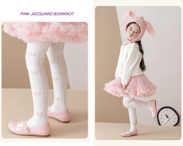 CHUNG Baby Girls Toddlers Infant Thin Mesh Tights Newborn Bowknot Stockings Leggings 0-5Years for Summer - Image 3