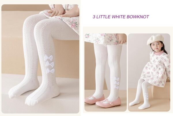 CHUNG Baby Girls Toddlers Infant Thin Mesh Tights Newborn Bowknot Stockings Leggings 0-5Years for Summer - Image 5