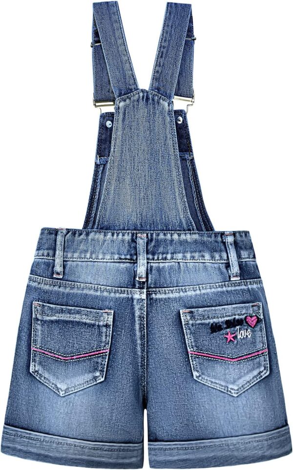 2-11T Little&Big Kids Girls Jumpsuit&Rompers Bib Overalls Colorful Tie-dye Shortalls Suspender Shorts Jeans Pants - Image 2