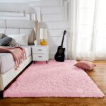 Ceneco Pink Rug,Small Rugs for Bedroom,Fluffy Rugs Living Room,Washable Non-Slip Square Carpet,Shaggy Thick Bedside Carpet for Girls Bedroom(Pink, 60x120 cm) - Image 7