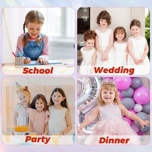 Girl Sandals Glitter Princess Shoes Dress Up Bling Bowknot Flats Comfort Mary Jane Dance Party Cosplay Shoe for Little Girls - Image 6