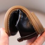 Unisex Kid's Kick T Bar Black School Shoes Baby Boys Buckle Shoes Leather School Uniform Shoes Baby First Walking Shoes - Image 4