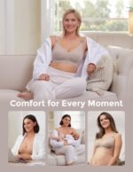 momcozy Nursing Bras for Breastfeeding, YN21 Seamless Ultra Comfort Maternity Bra, Natural Shape, Pregnancy Sleep Bralette - Image 7
