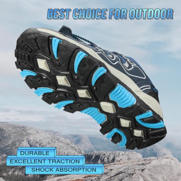 UOVO Boys Trainers Kids Water Resistant Walking Shoes Sports Outdoor Sneakers Children Trekking Hiking Footwear Running Shoes Size 11.5 UK Child to 5.5 UK - Image 2