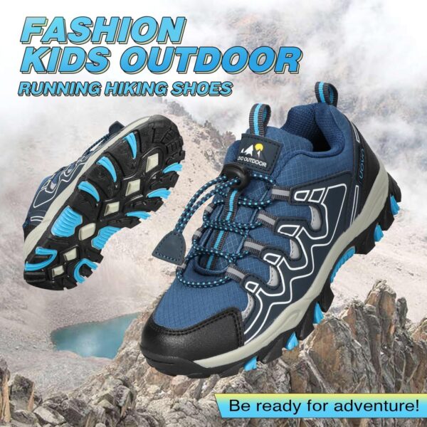 UOVO Boys Trainers Kids Water Resistant Walking Shoes Sports Outdoor Sneakers Children Trekking Hiking Footwear Running Shoes Size 11.5 UK Child to 5.5 UK - Image 5
