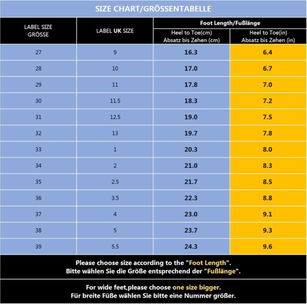 UOVO Boys Trainers Kids Water Resistant Walking Shoes Sports Outdoor Sneakers Children Trekking Hiking Footwear Running Shoes Size 11.5 UK Child to 5.5 UK - Image 6