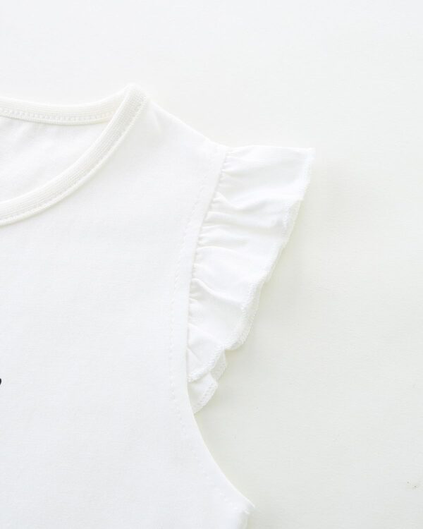 Toddler Girls Summer Short Outfits Clothes Set Kids Unicorn Bunny Animal Print Short Sleeve Cotton T-Shirt Dresses Tops and Shorts 2 Piece Crewneck Sleeveless Clothing Set Age 1-7 Years Old - Image 4