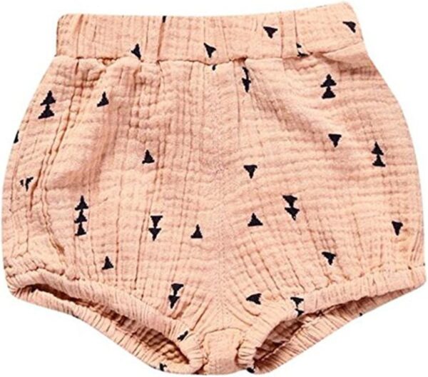 3 Pack of Little Baby Girls Boys Cotton Linen Blend Cute Bloomer Shorts - Image 2