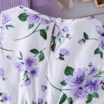 Kids Toddler Girls Dress with Cardigan 2 Piece Outfits Set Floral Sleeveless Dress and Long Sleeve Ruffled Cardigan Bolero Shrug Coat - Image 3