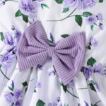 Kids Toddler Girls Dress with Cardigan 2 Piece Outfits Set Floral Sleeveless Dress and Long Sleeve Ruffled Cardigan Bolero Shrug Coat - Image 5