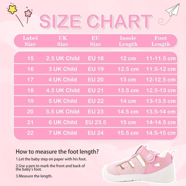 MK MATT KEELY Baby Boys Girls Sandals Toddlers Summer First Walking Shoes Kids Closed Toe Pre Walkers with Anti-Slip Rubber Sole - Image 6