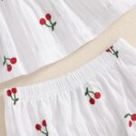 Baby Girl Summer Outfits Bow Print Flying Sleeve Smock Tunic Shirt Top Elastic Waist Ruffled Bloomers 2 Pcs Set Cute Clothes for Little Girls - Image 5