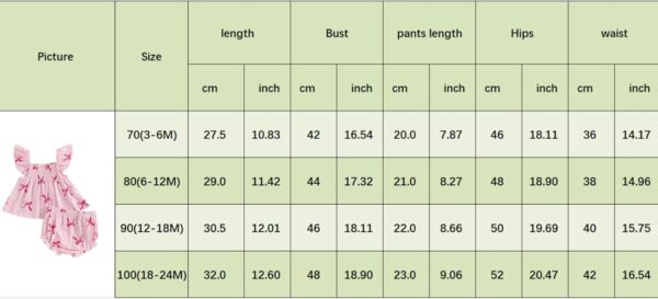 HodJIU Baby Girl Summer Outfits Bow Print Flying Sleeve Smock Tunic Shirt Top Elastic Waist Ruffled Bloomers 2 Pcs Set Cute Clothes for Little Girls - Image 7