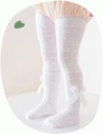 CHUNG Baby Girls Toddlers Infant Thin Mesh Tights Newborn Bowknot Stockings Leggings 0-10Years for Summer - Image 4