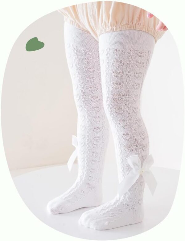 CHUNG Baby Girls Toddlers Infant Thin Mesh Tights Newborn Bowknot Stockings Leggings 0-10Years for Summer - Image 4