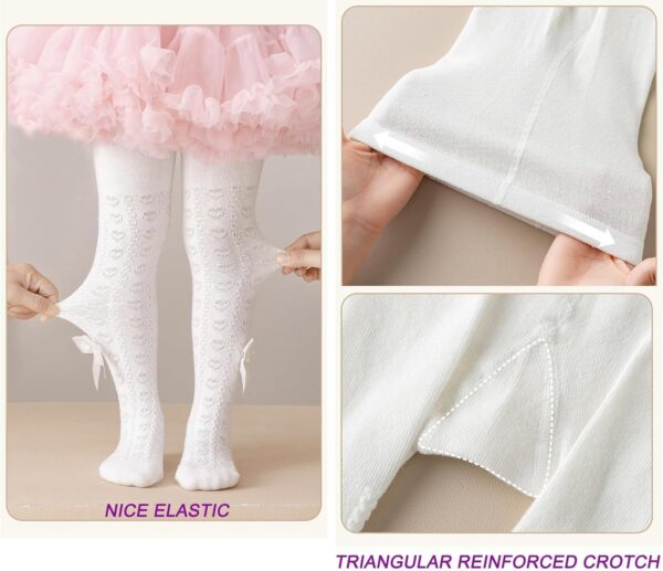 CHUNG Baby Girls Toddlers Infant Thin Mesh Tights Newborn Bowknot Stockings Leggings 0-10Years for Summer - Image 6