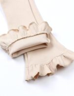 FEOYA Kids Girls Flare Pants Cotton Stretchy Tights Elastic Waist Ruffle Leggings Toddler Casual Bell Bottoms Trousers for 1-8 Years - Image 3