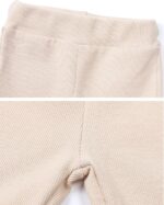 FEOYA Kids Girls Flare Pants Cotton Stretchy Tights Elastic Waist Ruffle Leggings Toddler Casual Bell Bottoms Trousers for 1-8 Years - Image 6