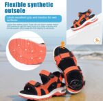 Kids Sandals Boys Sports Outdoor Sandal Athletic Air Cushion Beach Shoes Hook and Loop Summer Footwear for Holidays, Walking, Camping, Travelling - Image 3