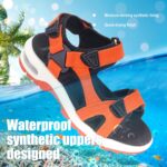 Kids Sandals Boys Sports Outdoor Sandal Athletic Air Cushion Beach Shoes Hook and Loop Summer Footwear for Holidays, Walking, Camping, Travelling - Image 4