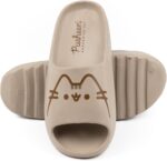 Pusheen Girls Sliders | Brown Moulded Ridge Bottom Sandals For Kids | Cartoon Tabby Cat Cute Beachwear & Summer Pool Shoes | Slip-on Footwear Merchandise Gift for Children - Image 3