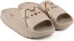 Pusheen Girls Sliders | Brown Moulded Ridge Bottom Sandals For Kids | Cartoon Tabby Cat Cute Beachwear & Summer Pool Shoes | Slip-on Footwear Merchandise Gift for Children - Image 4