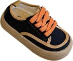 Canvas Shoes Kids 28, Children's Shoes Sports Shoes Girls Boys Walking Shoes Single Shoes Summer Non-Slip Indoor Shoes Leisure Shoes Comfortable Casual Children's Shoes Loafer, black, 24